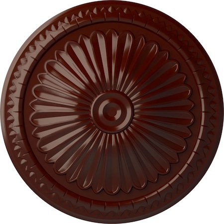 Alexa Ceiling Medallion (Fits Canopies Up To 3), Hand-Painted Brushed Mahogany, 15OD X 1 3/4P